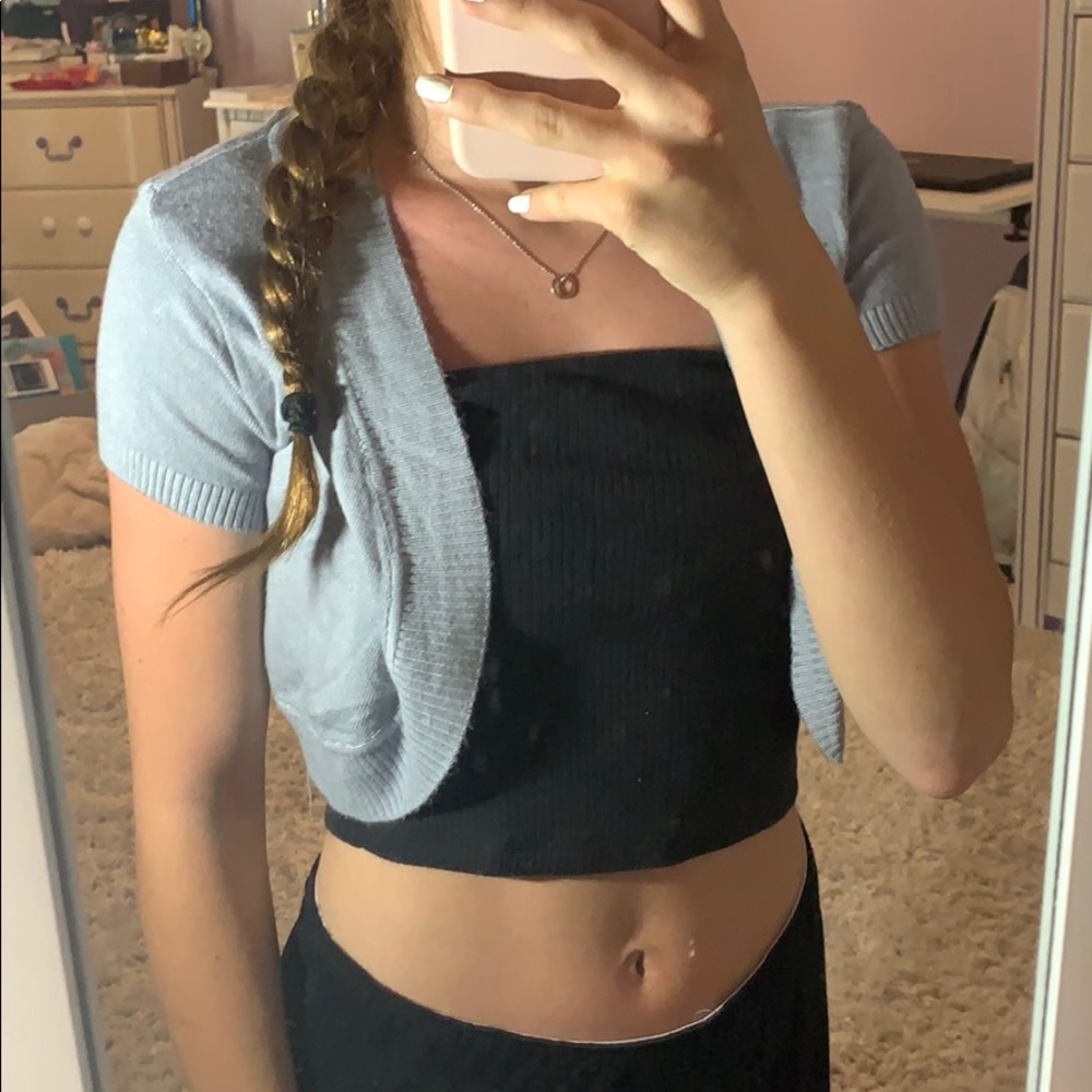 Gray Short Sleeve Jacket